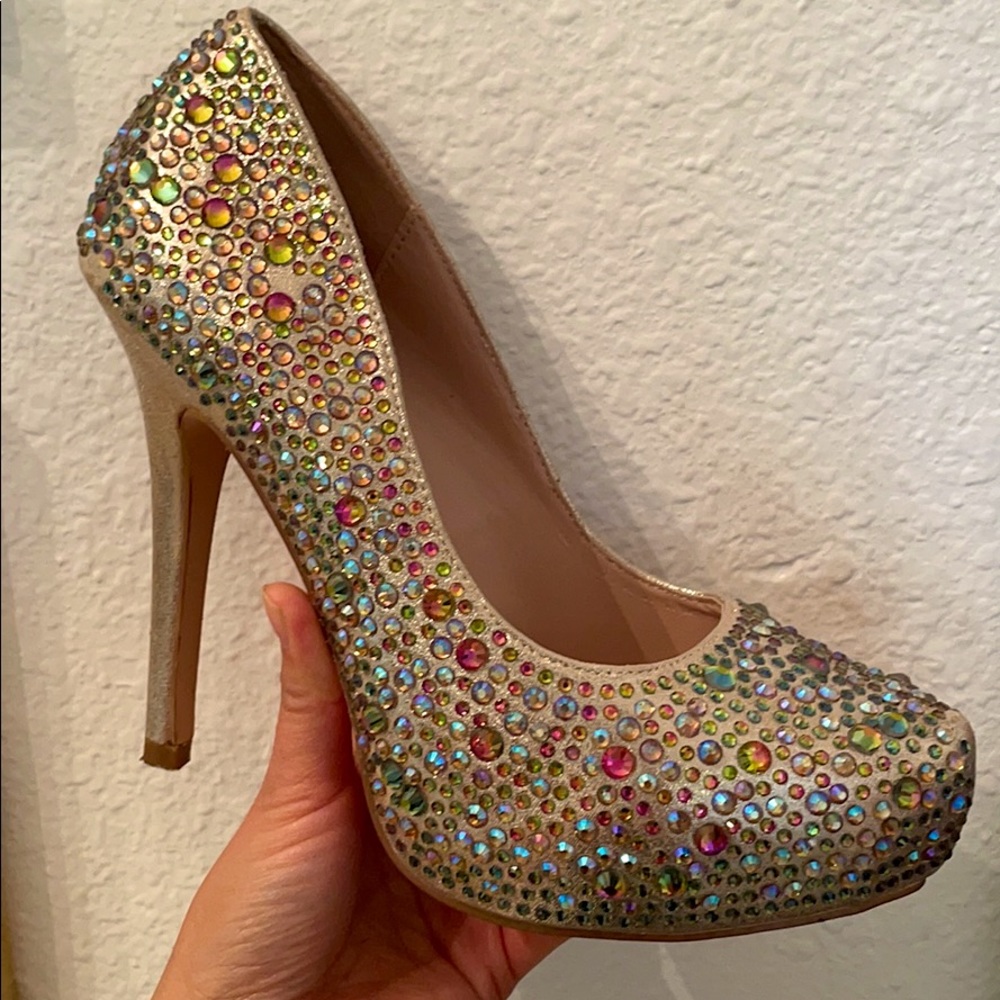 Lauren Lorraine Bonny Embellished Crystal Heel